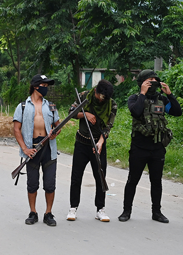 A file picture of armed Kuki youth guarding their village in Churachandpur district, Manipur | Salil Bera