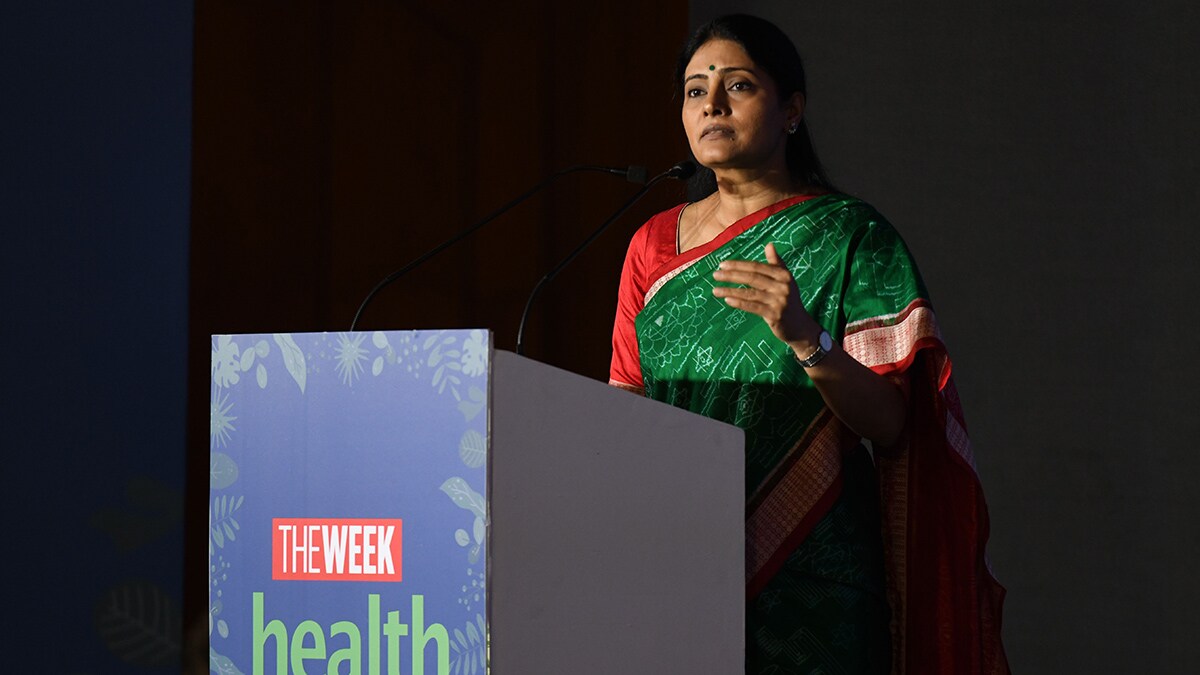  Anupriya Patel, Union Minister of State for Health & Family Welfare and Chemicals and Fertilisers   speaks at The Week health summitNew Delhi, November 15,2025Photo:Sanjay Ahlawat