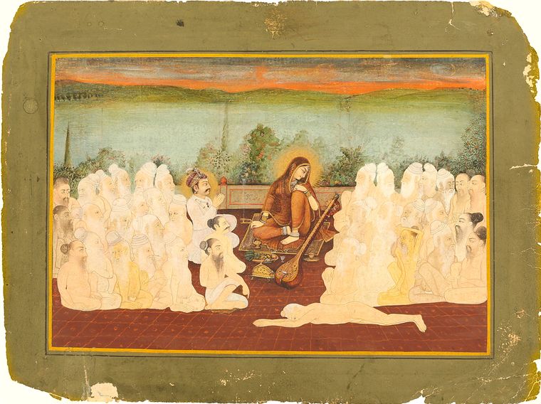 A painting of Mirabai