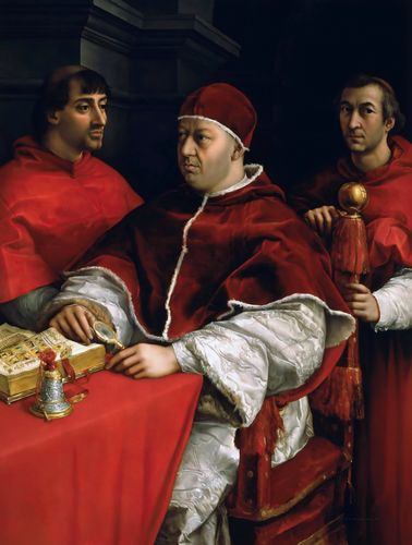 Papal pursuits: Raphael’s painting of Pope Leo X.