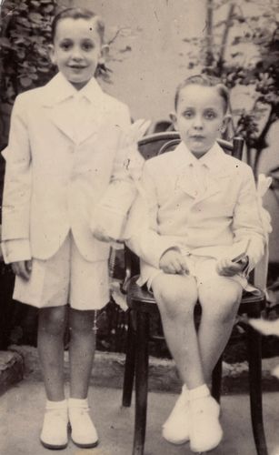 Past perfect: Young Francis (left) with his brother Oscar in Buenos Aires | AP