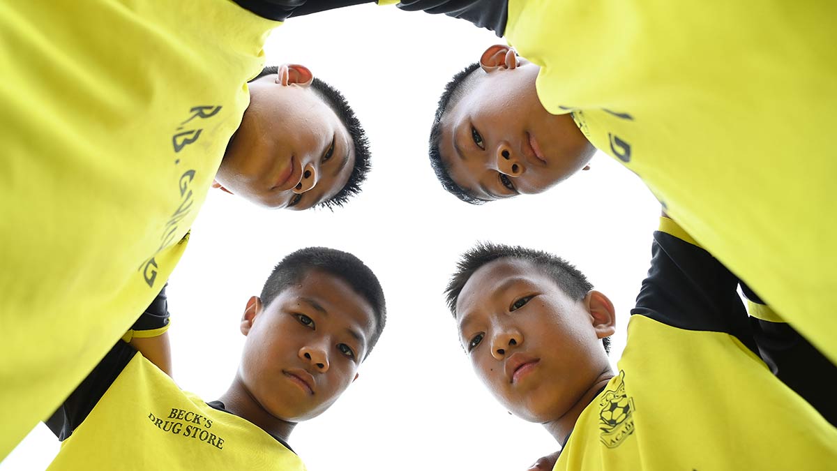 In the footsteps of giants: Trainees at the Beck’s Academy in Aizawl. Legends like Mama and Jeje Lalpekhlua, and current stars like Lallianzuala Chhangte and Apuia, are all products of Manipur’s many academies | Salil Bera