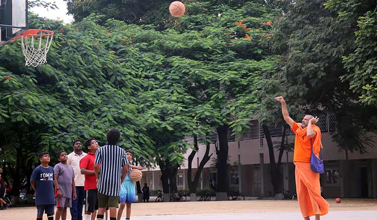 The Monk Who Slam-Dunks: Swami Nateshananda Saraswati was an Olympian basketballer