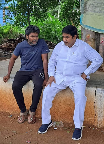 Bitter end: Pa Ranjith (left) with slain BSP leader K. Armstrong | X@naagar_suresh