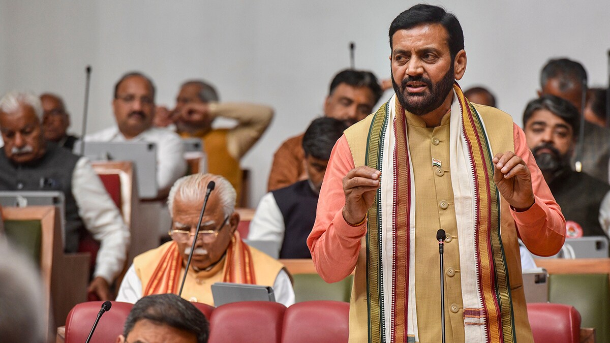 Uncertain times: Saini in the state assembly in March; behind him, to his right, is Manohar Lal Khattar, the man he replaced as chief minister | PTI