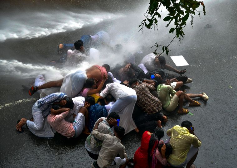 Pressure point: A protest in Thiruvananthapuram against the Kerala government’s decision to join the PM SHRI scheme | PTI