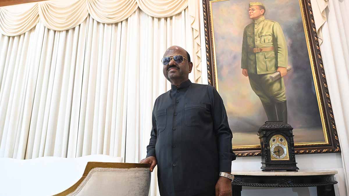 Taking a stand: Ananda Bose at Raj Bhavan in Kolkata on November 18 | Salil Bera