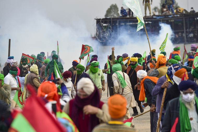 Strong and spirited: Farmers agitating at Shambhu border in Patiala district | PTI