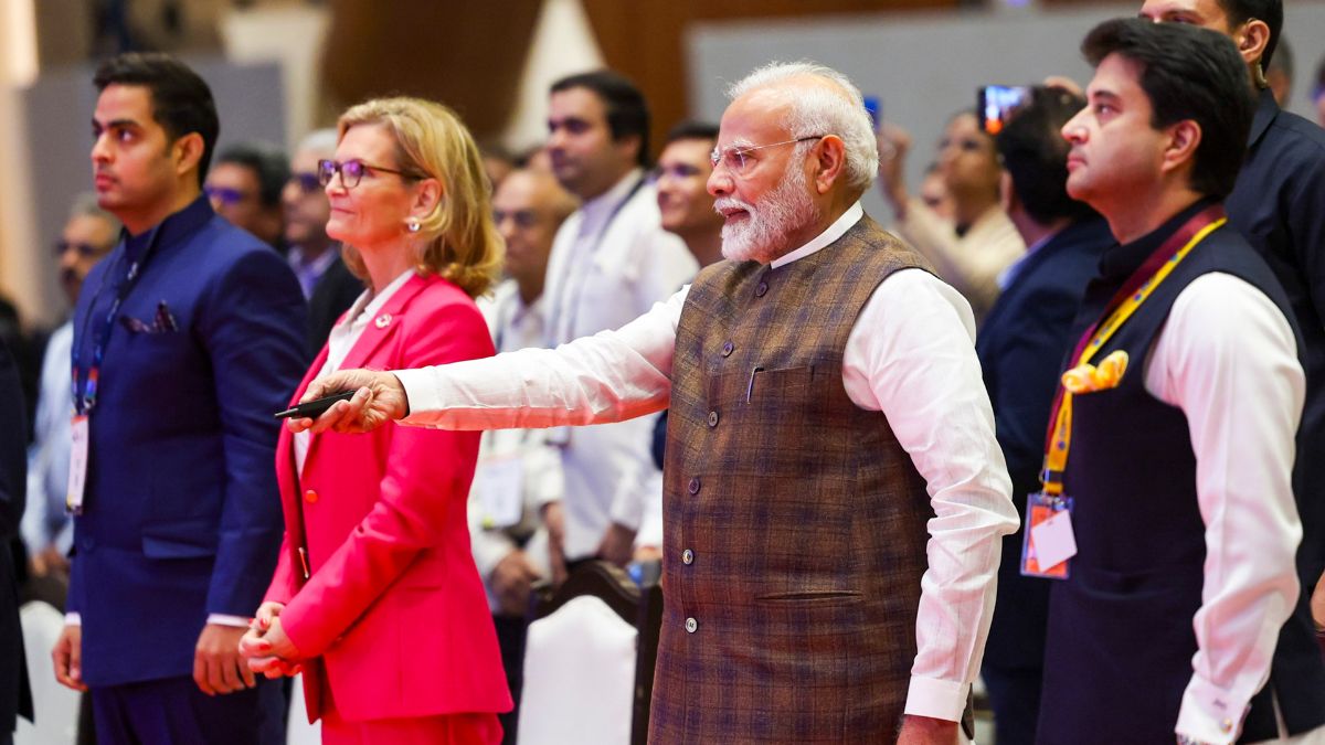 Prime Minister Narendra Modi during inauguration of the 8th ITU's telecom standard meet