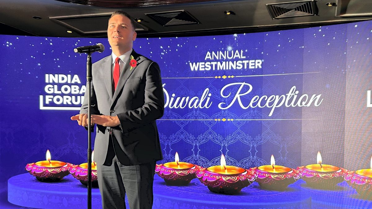 UK Health Secretary Wes Streeting addresses the India Global Forum's Diwali Reception in London on October 23 | PTI