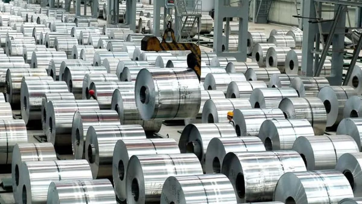 Aluminium rolls stacked for import | REUTERS