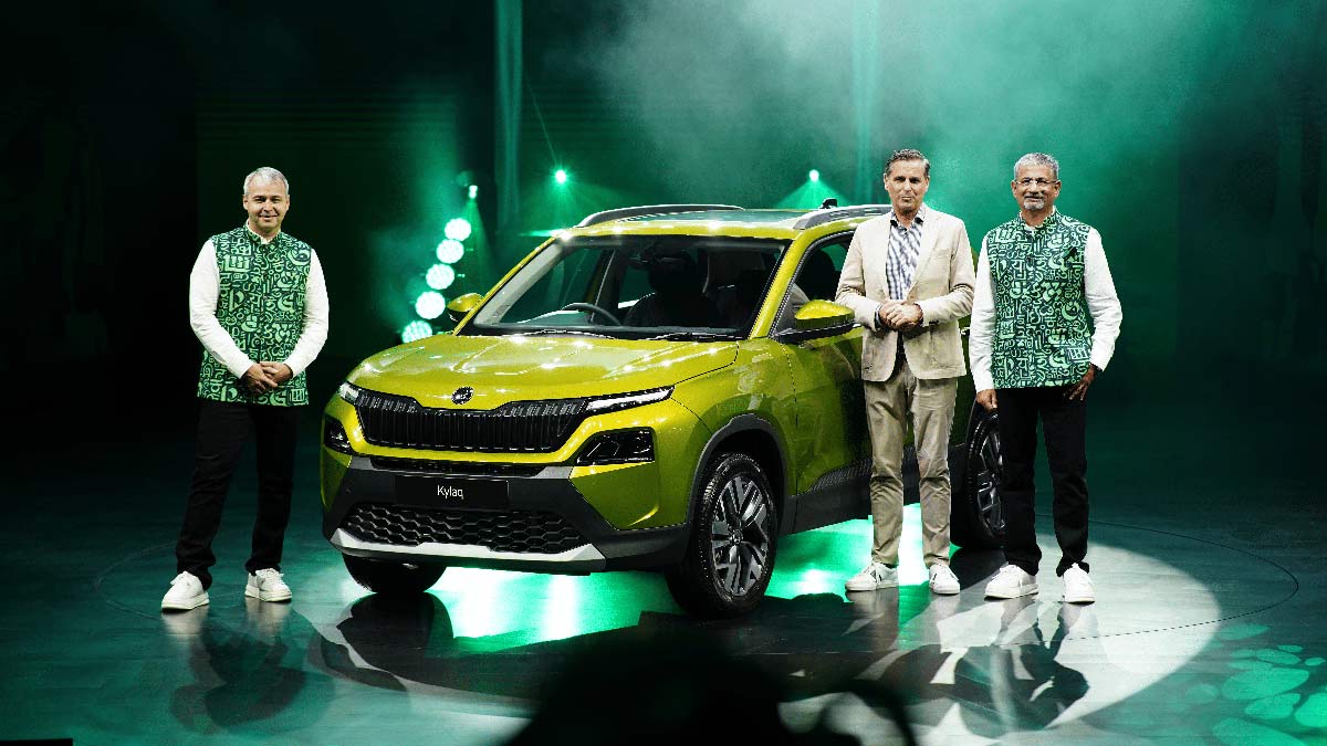 Petr Janeba, Skoda Brand Director; Klaus Zellmer, CEO, Skoda Auto; and Piyush Arora, Managing Director and CEO, Škoda Auto 