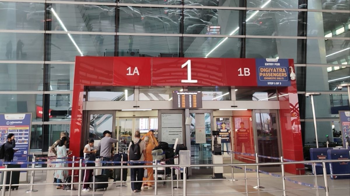 The departure gate at Indira Gandhi International Airport in Delhi | X