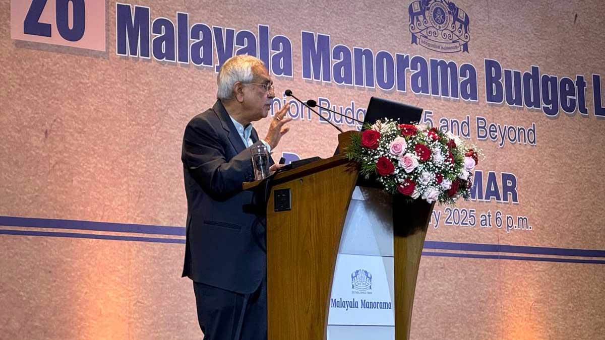 Dr Rajiv Kumar speaks at the 26th Budget Lecture at Le Meridian Kochi hosted by Malayala Manorama | Nitin SJ 