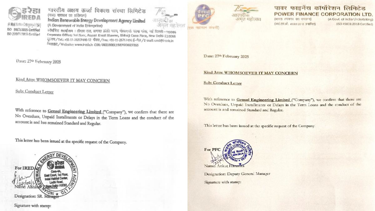 Fake loan conduct letters for Gensol Fake loan conduct letters for Gensol