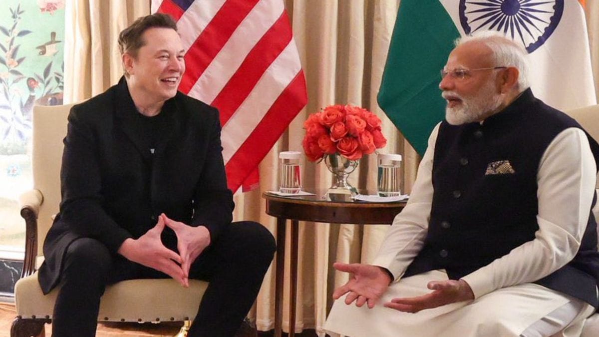 A Feb 13, 2025, file photo of Narendra Modi meeting Elon Musk | @narendramodi/X