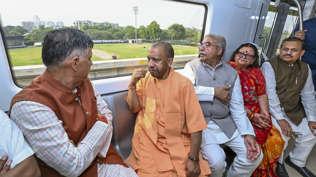 Uttar Pradesh CM Yogi Adityanath in Metro