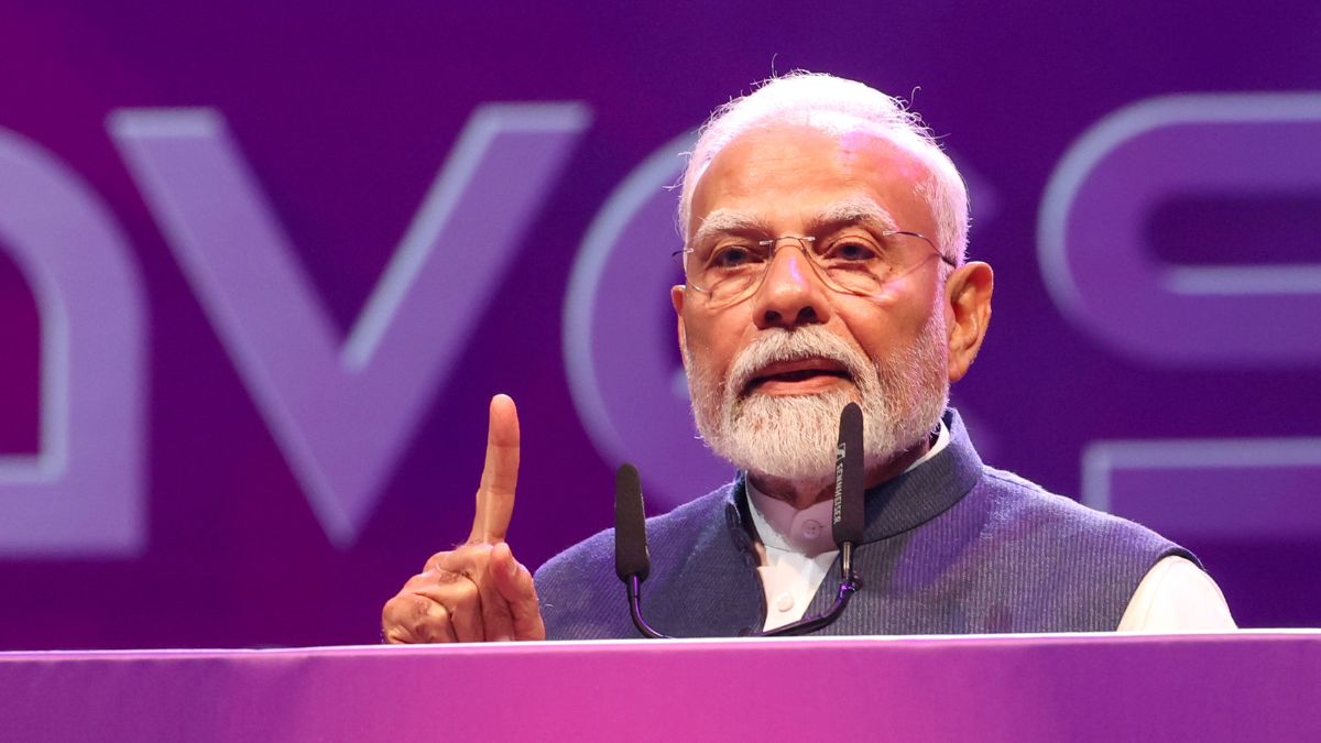 Prime Minister Narendra Modi addresses the World Audio Visual Entertainment Summit (WAVES) 2025, in Mumbai | PTI
