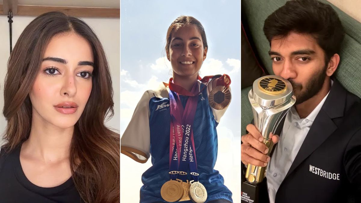 From left: Ananya Panday, Sheetal Devi, Gukesh Dommaraju | Instagram