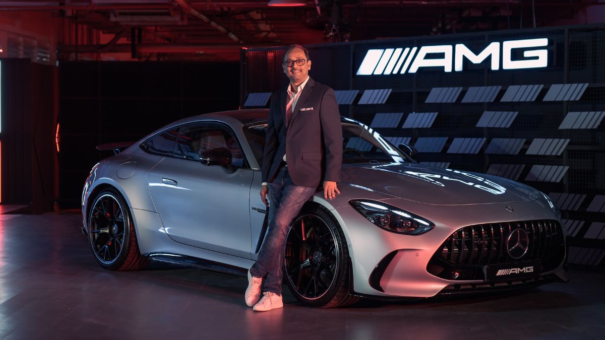 Santosh Iyer, MD and CEO of Mercedes-Benz India at the launch of the AMG GT 63 in Mumbai | Mercedes-Benz India