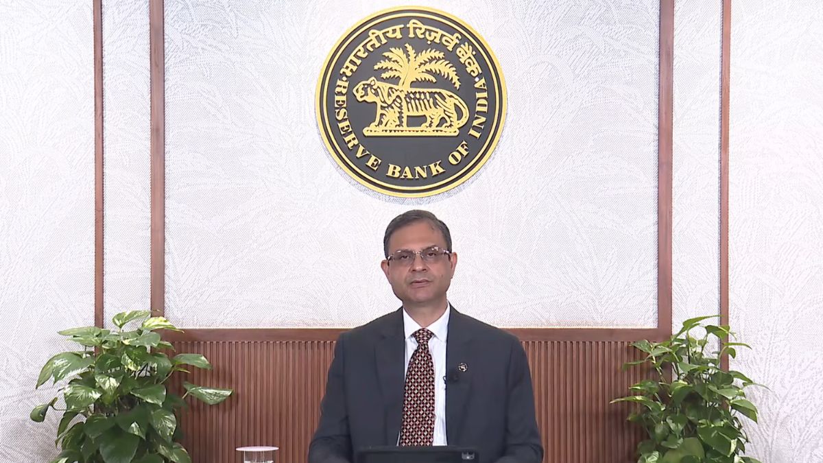 RBI Governor Sanjay Malhotra at the MPC announcement on August 6 2025 at RBI headquarters in Mumbai | YouTube/RBI