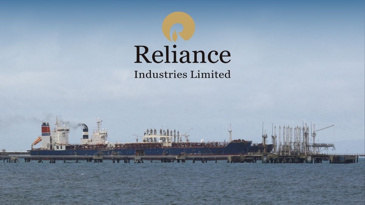 Representative: Reliance Industries logo on the backdrop of a file photo of Guinea-flagged oil tanker MT Bandra, which is under sanctions at El Palito terminal, Venezuela  | REUTERS