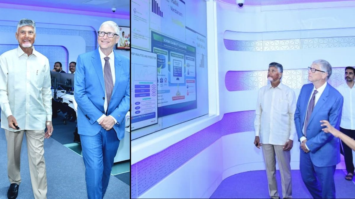 Bill Gates with Andhra Pradesh Chief Minister Chandrababu Naidu | Special arrangement/K. Vijaya Bhaskara Reddy
