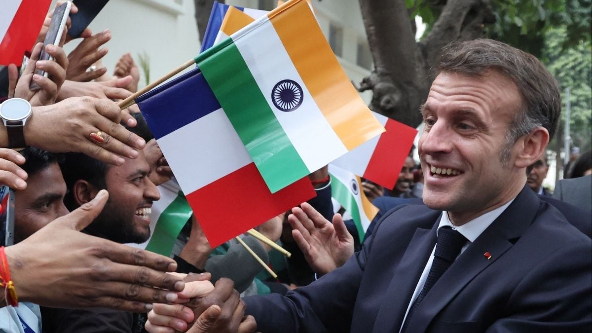 From French President Emmanuel Macron’s recent India visit | AFP
