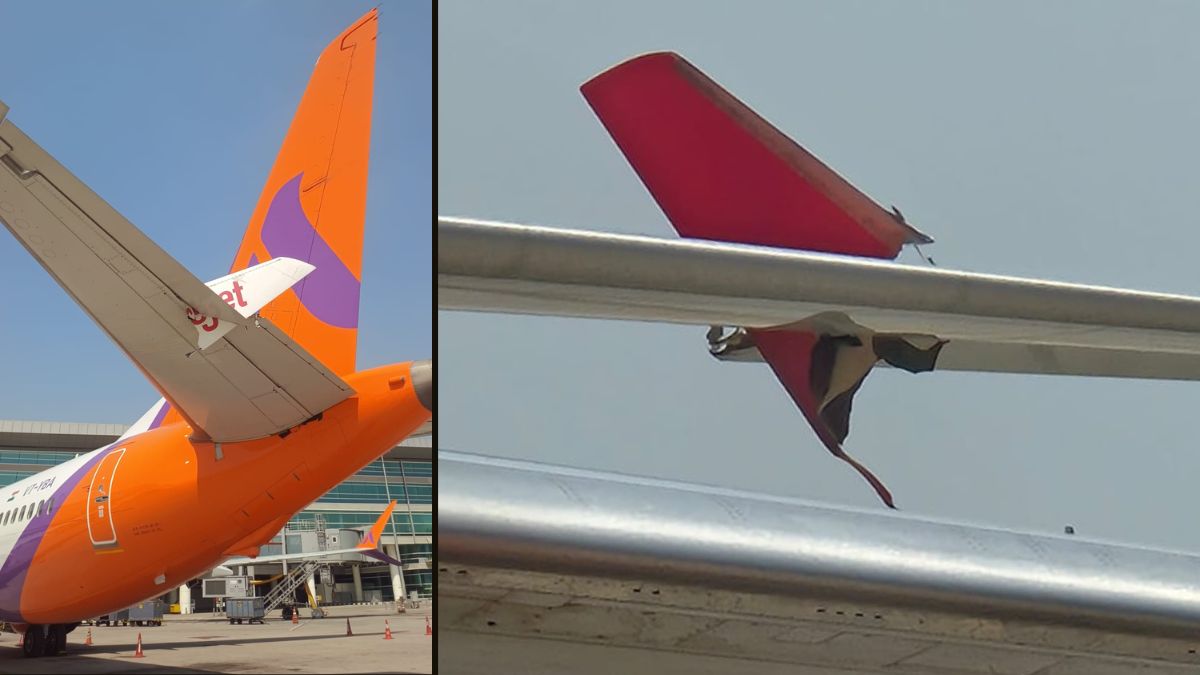 From the incident involving SpiceJet Boeing 737-700 and Akasa Air Boeing 737 MAX 8 at  Indira Gandhi International Airport in New Delhi on April 16, 2026 |  DGCA
