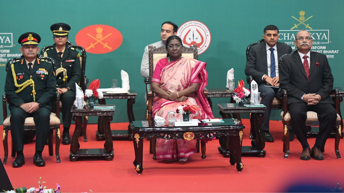 President Droupadi Murmu at the Chanakya Defence dialogue | Kritajna Naik