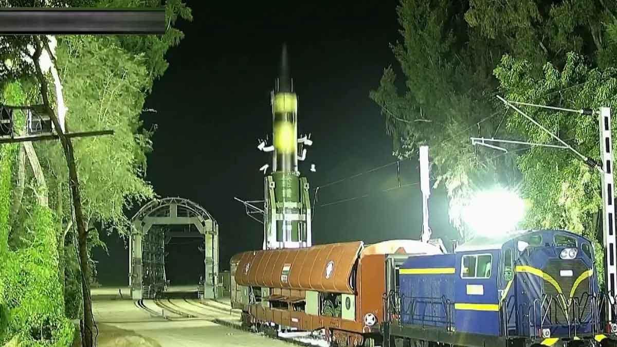 The specially designed rail-based mobile launcher has the capability to move on rail network without any pre-conditions