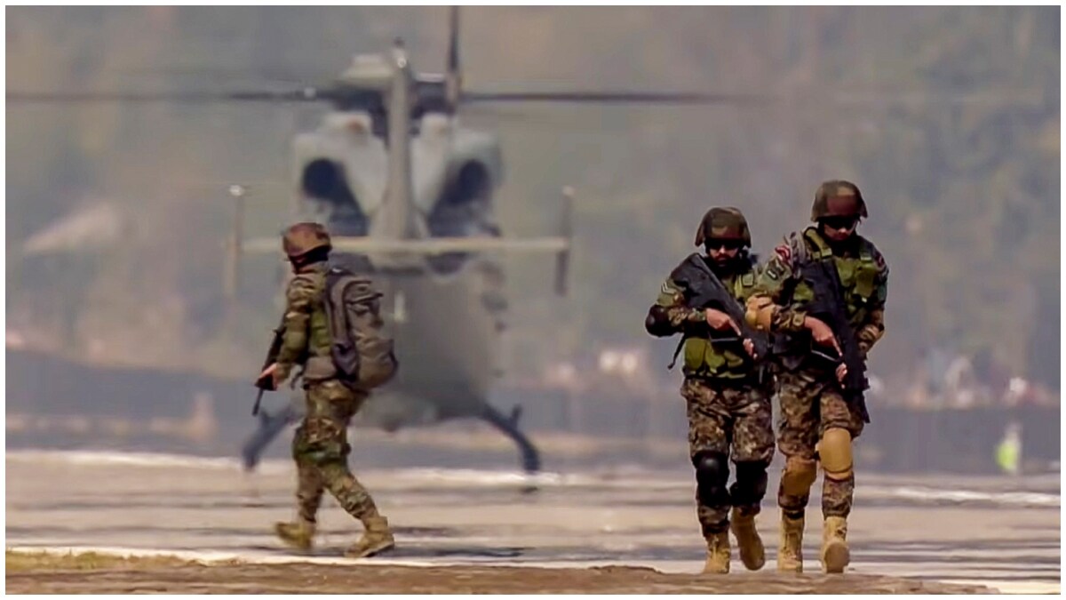 Indian Army personnel during an aerial show at the Emergency Landing Facility (ELF), in Assam's Dibrugarh district | PTI