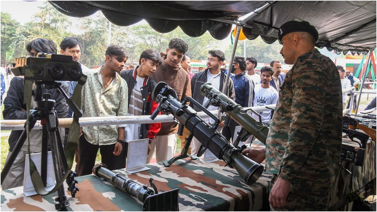 Indian Army personnel display a variety of arms during an 'Arms and Ammunition' exhibition in Assam | PTI