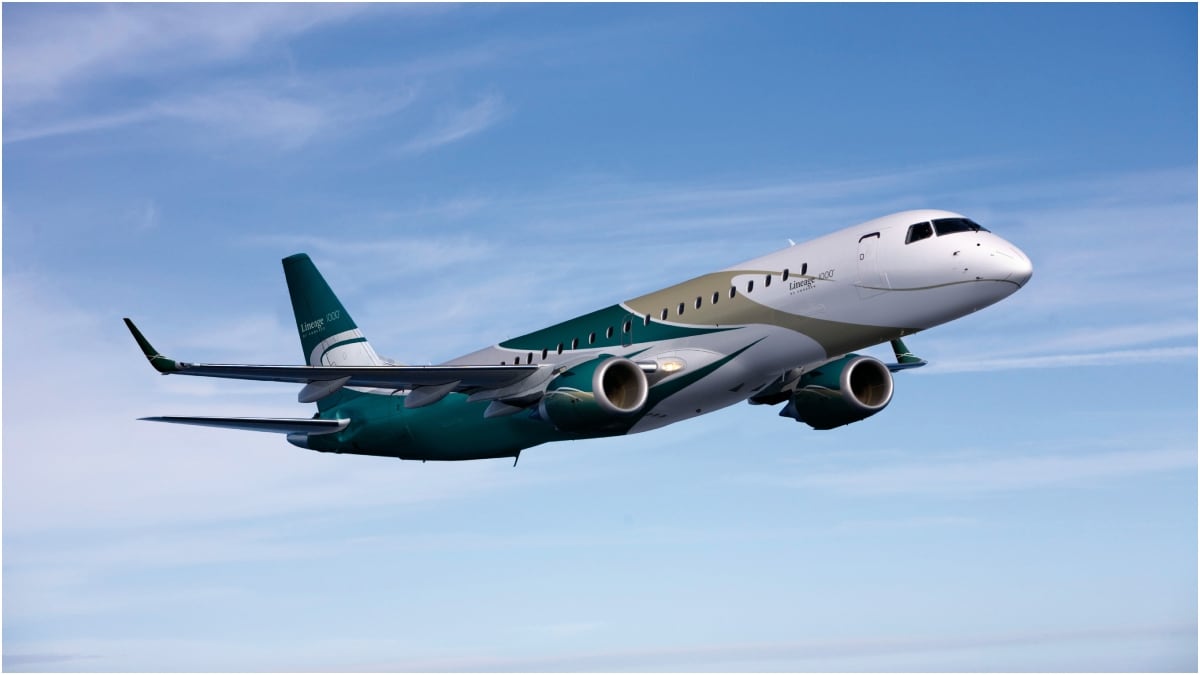 An Embraer Lineage 1000E jet | Official website