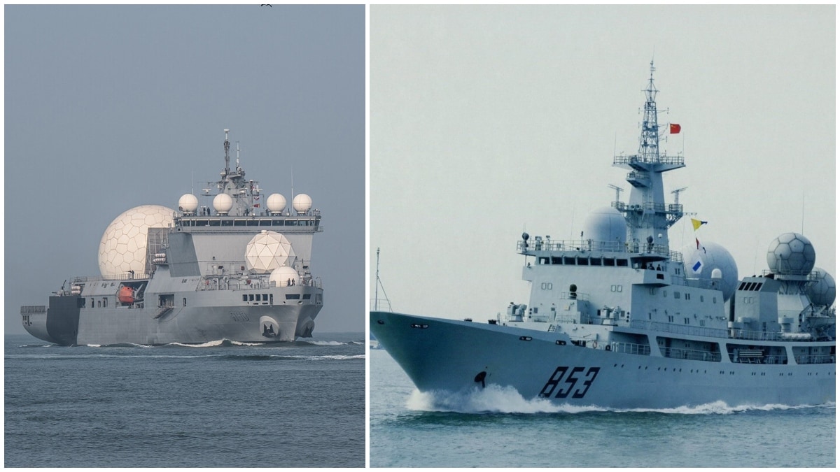 IND Dhruv (L) and an image being shared as that of PNS Rizwan | X