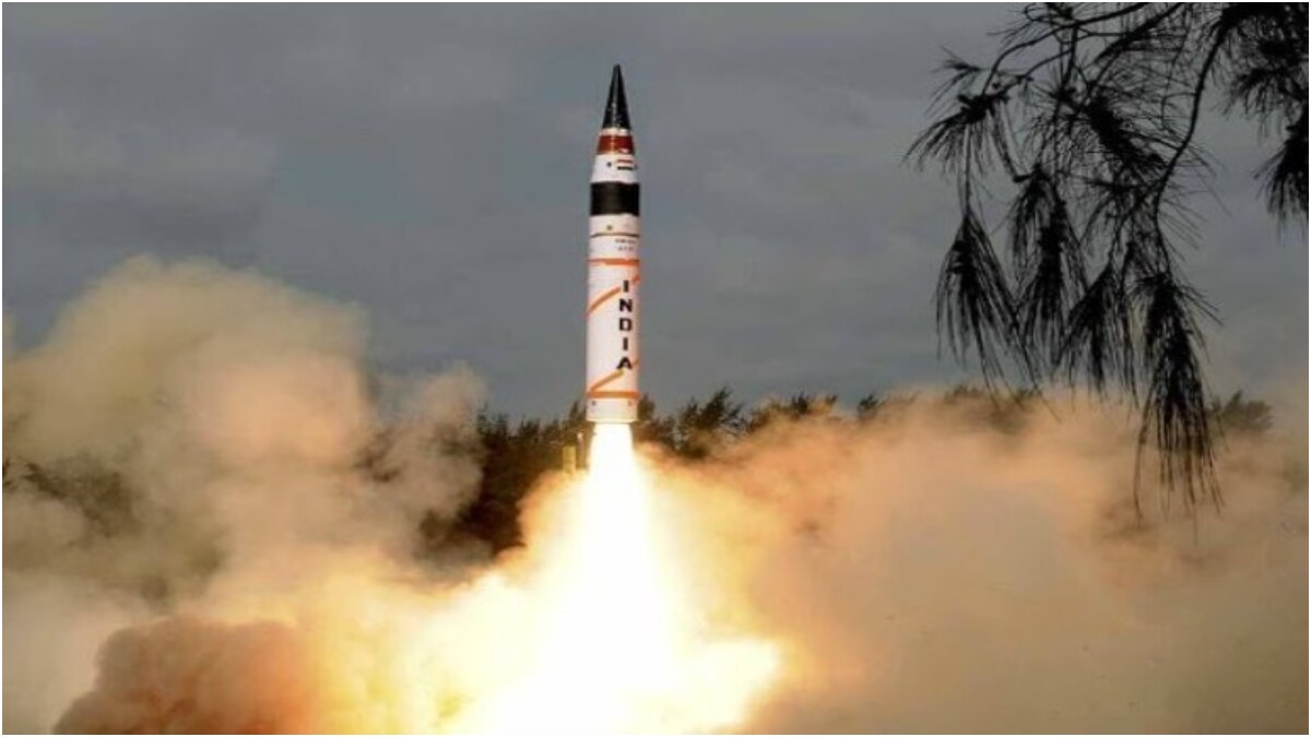 [FILE] Image of an 'Agni' missile test firing used for representation