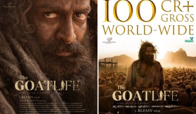 'Thank you for this unprecedented success,' said actor Prthiviraj Sukumaran after 'Aadujeevitham' entered the Rs 100 crore club