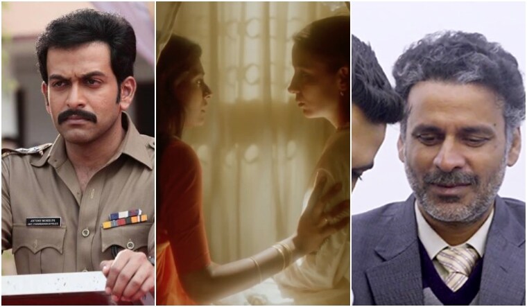 From left: Scenes from 'Mumbai Police', 'Fire' and 'Aligarh'