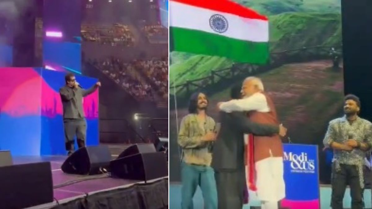 Narendra Modi hugs Hanumankind