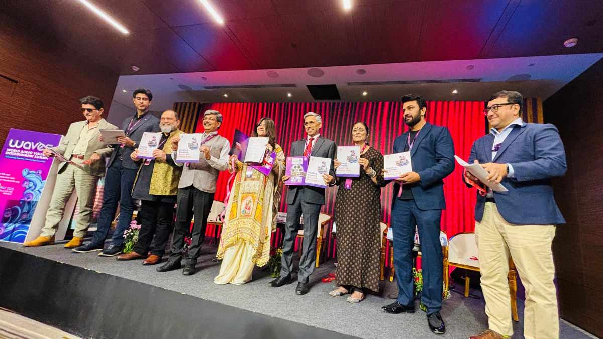 AVGC-XR Policy 2025 being launched during a panel discussion at WAVES in Mumbai | X