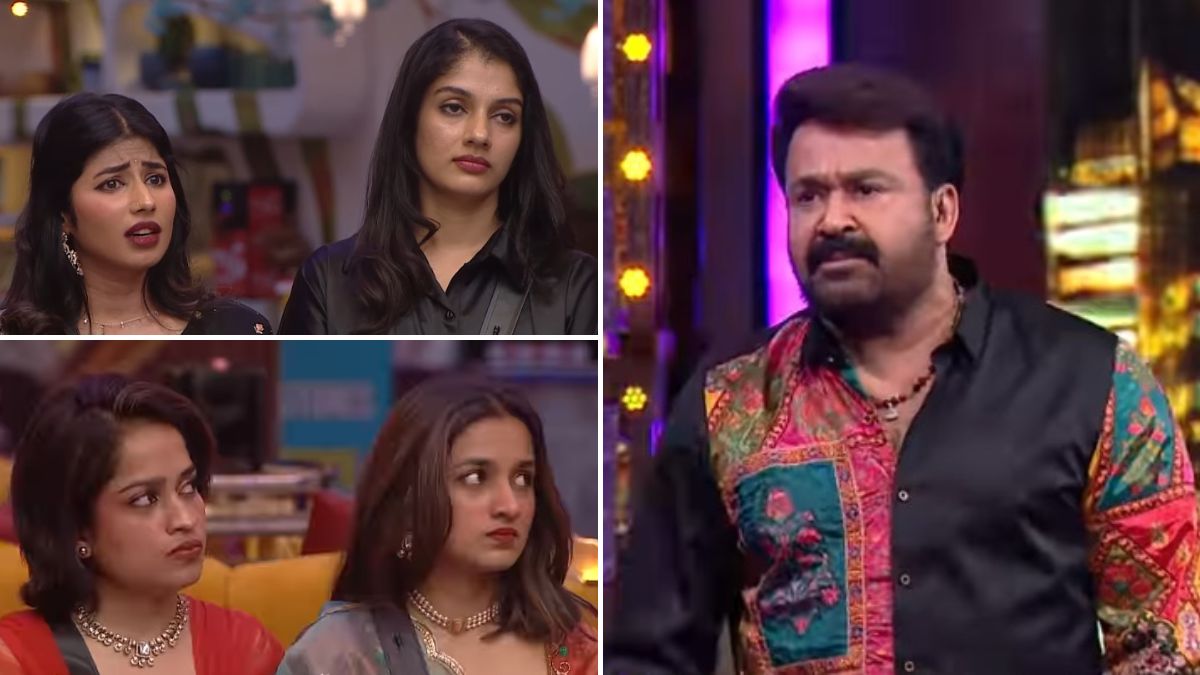 Mohanlal lashes out at Bigg Boss Malayalam Season 7 wild card contestants Mastani and Lakshmi for discriminating against lesbian couple Adhila and Noora | Asianet/screenshot