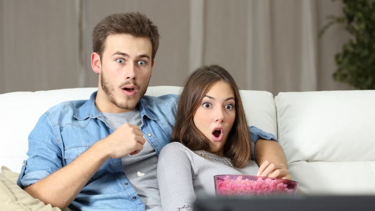 Representative image of a couple watching a film | Shutterstock