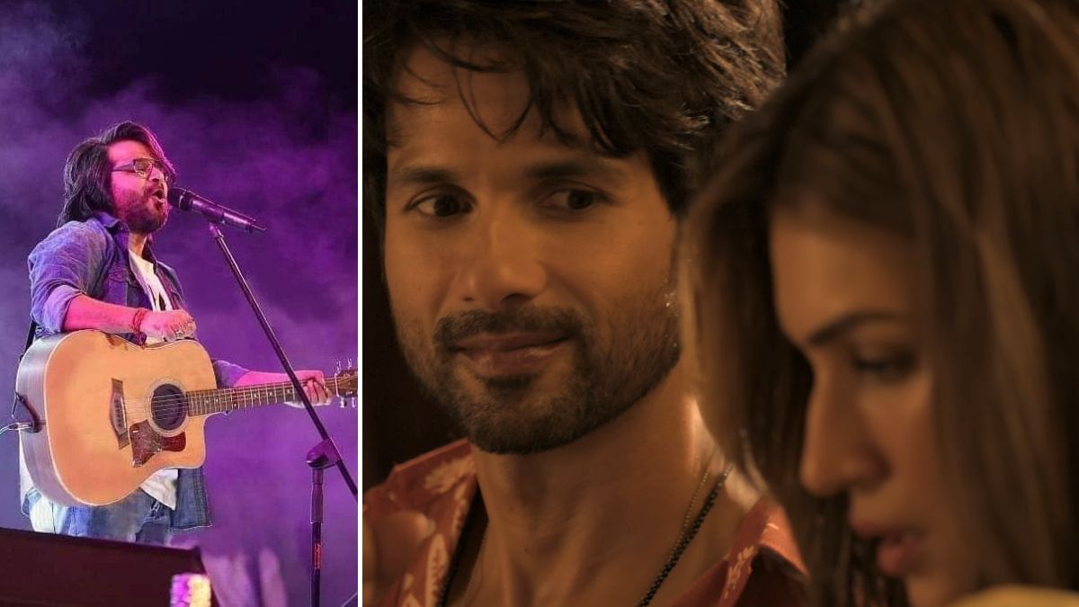Veteran Bollywood composer Pritam (L); Shahid Kapoor and Kriti Sanon in a still from the music video of 'Mashooqa', from the upcoming film, 'Cocktail 2' | Instagram, YouTube