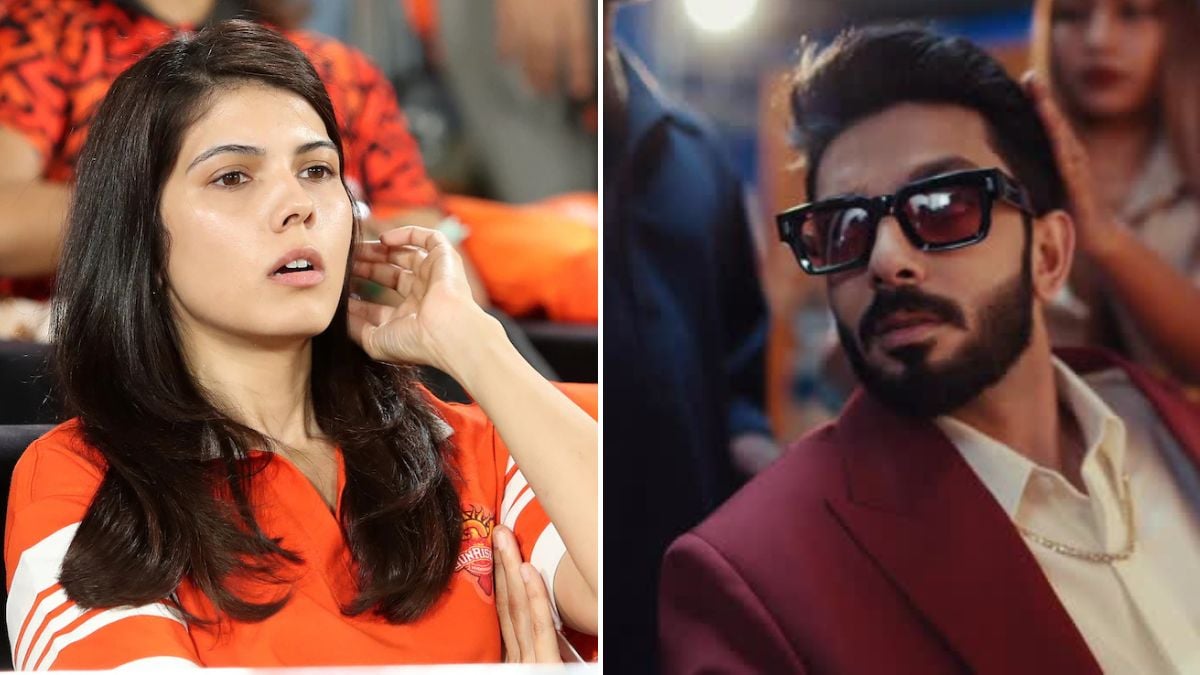 Sunrisers Hyderabad owner Kavya Maran (L) and pan-Indian music composer Anirudh Ravichander (R) | X, Instagram
