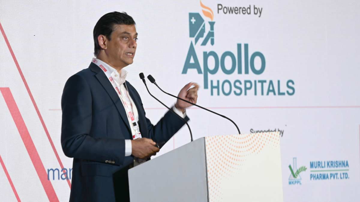 Dr Madhu Sasidhar, president and CEO of Apollo Hospitals Division at THE WEEK Health Summit 2024, in New Delhi | Salil Bera