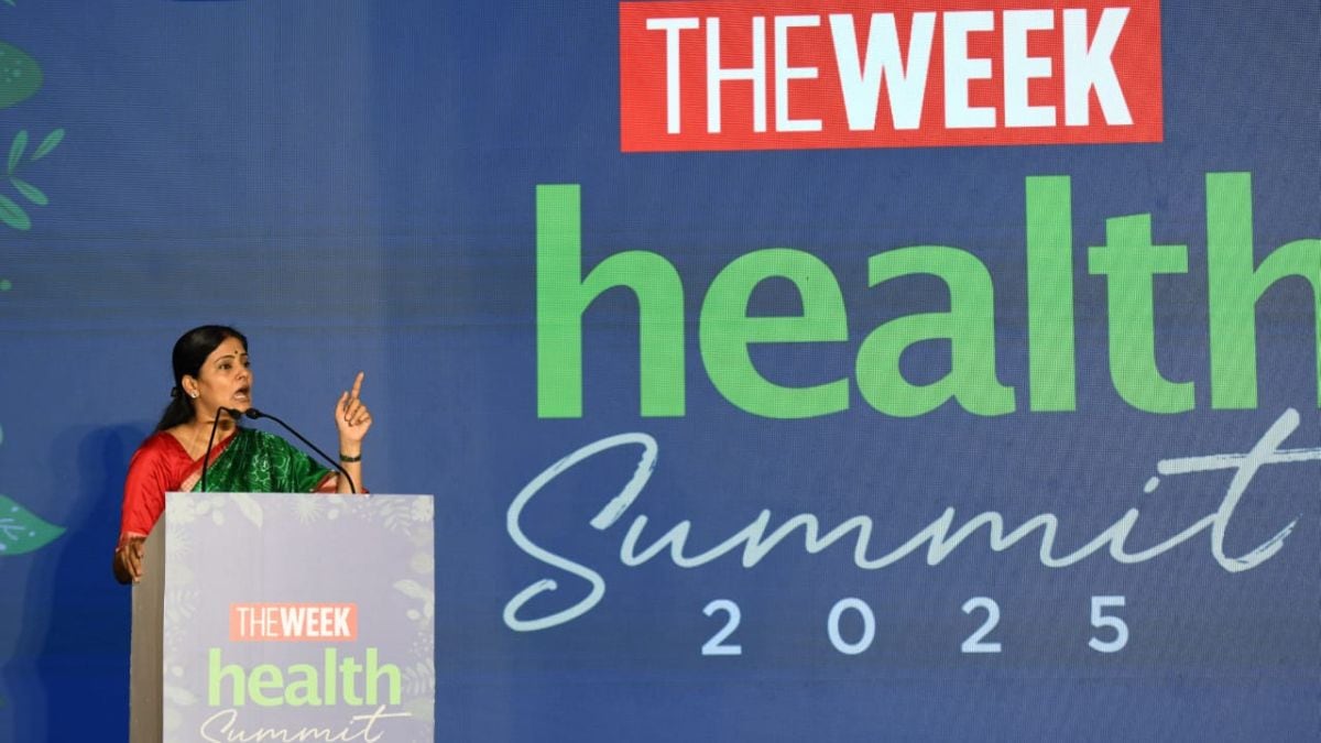 Union Minister of State for Health and Family Welfare and Chemicals and Fertilizers Anupriya Patel at THE WEEK Health Summit 2025 | Pic credits: Sanjay Ahlawat