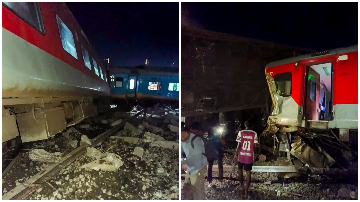 People near the derailed coaches | PTI People near the derailed coaches | PTI
