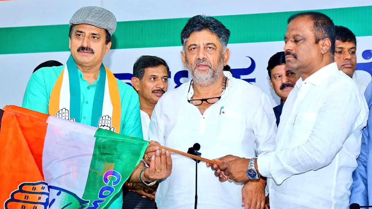 C.P. Yogeshwar joins the Congress at the KPCC office in Bengaluru | via X