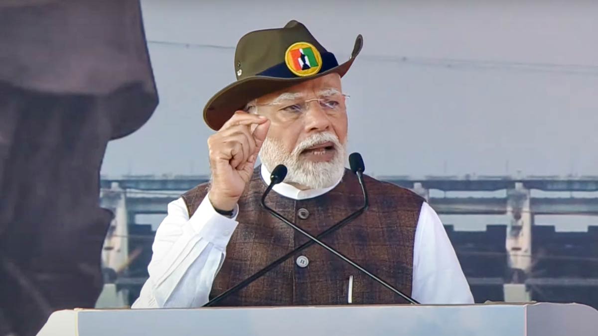 Prime Minister Narendra Modi addresses the Ekta Diwas Parade at the Statue of Unity on the occasion of Sardar Vallabhbhai Patel's birth anniversary, in Kevadia, Gujarat | PTI