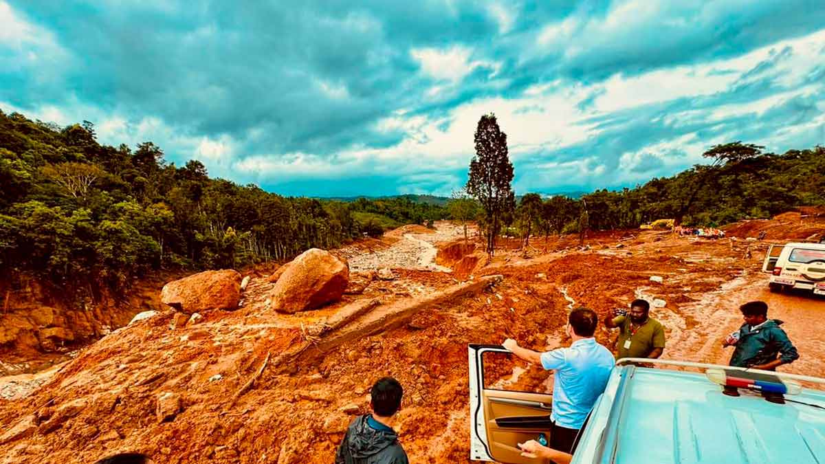 [File] Leader of Opposition in the Lok Sabha Rahul Gandhi visits a landslide-hit area, in Wayanad | PTI